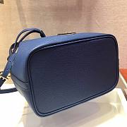Forubags Prada Saffiano Leather Bucket Bag Dark Blue - 1BZ032 –22x22x14 cm - 3