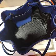 Forubags Prada Saffiano Leather Bucket Bag Dark Blue - 1BZ032 –22x22x14 cm - 6