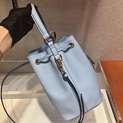 Forubags Prada Saffiano Leather Bucket Bag Light Blue - 1BZ032 –22x22x14 cm - 2