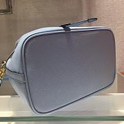 Forubags Prada Saffiano Leather Bucket Bag Light Blue - 1BZ032 –22x22x14 cm - 3