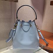 Forubags Prada Saffiano Leather Bucket Bag Light Blue - 1BZ032 –22x22x14 cm - 5