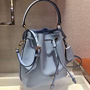 Forubags Prada Saffiano Leather Bucket Bag Light Blue - 1BZ032 –22x22x14 cm - 6