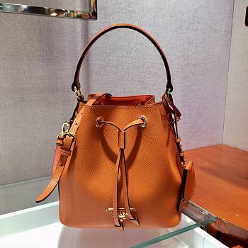 Forubags Prada Saffiano Leather Bucket Bag Orange - 1BZ032 –22x22x14 cm