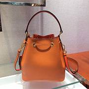 Forubags Prada Saffiano Leather Bucket Bag Orange - 1BZ032 –22x22x14 cm - 3