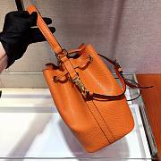 Forubags Prada Saffiano Leather Bucket Bag Orange - 1BZ032 –22x22x14 cm - 4