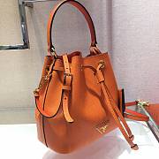 Forubags Prada Saffiano Leather Bucket Bag Orange - 1BZ032 –22x22x14 cm - 5