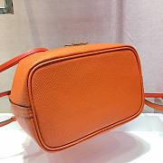 Forubags Prada Saffiano Leather Bucket Bag Orange - 1BZ032 –22x22x14 cm - 6