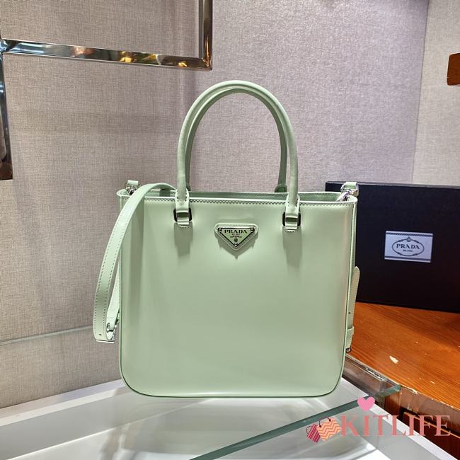 Forubags Prada Brushed Leather Tote Bag Mint - 1BA330 –24x22x6 cm - 1