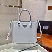 Forubags Prada Brushed Leather Tote Bag Cornflower Blue - 1BA330 –24x22x6 cm - 3