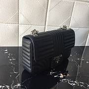Forubags Prada Medium Leather Prada Diagramme Silver Chain Bag Black - 1BD108 –25x17x6 cm - 6