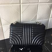 Forubags Prada Medium Leather Prada Diagramme Silver Chain Bag Black - 1BD108 –25x17x6 cm - 2
