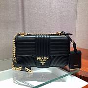 Forubags Prada Medium Leather Prada Diagramme Gold Chain Bag Black - 1BD108 –24x14x6 cm - 1