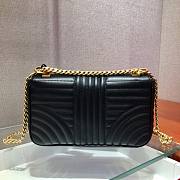 Forubags Prada Medium Leather Prada Diagramme Gold Chain Bag Black - 1BD108 –24x14x6 cm - 2