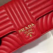 Forubags Prada Medium Leather Prada Diagramme Gold Chain Bag Red - 1BD108 –24x14x6 cm - 3