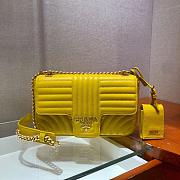 Forubags Prada Medium Leather Prada Diagramme Gold Chain Bag Yellow - 1BD108 –24x14x6 cm - 1