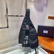 Forubags Prada Re-Nylon And Leather Backpack Black - 2VZ092 –26.5x37.5x10 cm - 2