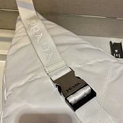 Forubags Prada Re-Nylon And Leather Backpack White - 2VZ092 –26.5x37.5x10 cm - 4