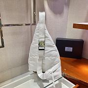 Forubags Prada Re-Nylon And Leather Backpack White - 2VZ092 –26.5x37.5x10 cm - 5