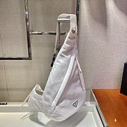 Forubags Prada Re-Nylon And Leather Backpack White - 2VZ092 –26.5x37.5x10 cm - 6
