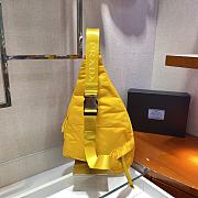 Forubags Prada Re-Nylon And Leather Backpack Yellow- 2VZ092 –26.5x37.5x10 cm - 3