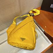 Forubags Prada Re-Nylon And Leather Backpack Yellow- 2VZ092 –26.5x37.5x10 cm - 6