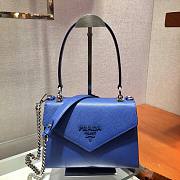 Forubags Prada Saffiano Leather Prada Monochrome Bag Sea Blue - 1BD127 –21x14x10 cm - 1