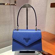 Forubags Prada Saffiano Leather Prada Monochrome Bag Sea Blue - 1BD127 –21x14x10 cm - 6