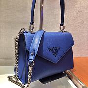Forubags Prada Saffiano Leather Prada Monochrome Bag Sea Blue - 1BD127 –21x14x10 cm - 2