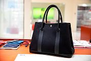 Forubags Hermes Garden Party Canvas Leather Bag Black – 30x23x17 cm - 1