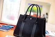 Forubags Hermes Garden Party Canvas Leather Bag Black – 30x23x17 cm - 2