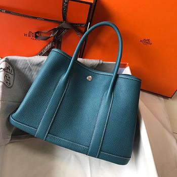 Forubags Hermes Garden Party TPM Togo Leather Cowboy Blue – 30x21x13 cm