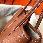 Forubags Hermes Garden Party TPM Togo Leather Golden Brown – 30x21x13 cm - 4