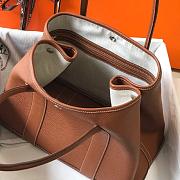 Forubags Hermes Garden Party TPM Togo Leather Golden Brown – 30x21x13 cm - 5