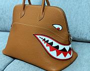 Forubags Hermes Bolide Limited Edition Runway Shark Palladium Hardware Brown – 46x24.5x34 cm - 3