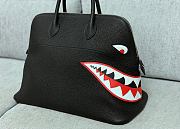 Forubags Hermes Bolide Limited Edition Runway Shark Palladium Hardware Black – 46x24.5x34 cm - 2