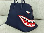 Forubags Hermes Bolide Limited Edition Runway Shark Palladium Hardware Dark Blue – 46x24.5x34 cm - 4