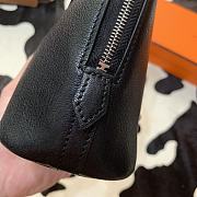 Forubags Hermes Bolide Mini Chevre Goat Skin Gold And Silver Buckle Black  – 18.5x14.5x7.3 cm - 5