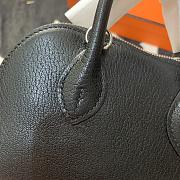 Forubags Hermes Bolide Mini Chevre Goat Skin Gold And Silver Buckle Black  – 18.5x14.5x7.3 cm - 2