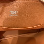 Forubags Hermes Bolide Mini Chevre Goat Skin Gold And Silver Buckle Orange – 18.5x14.5x7.3 cm - 6