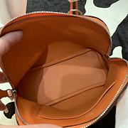 Forubags Hermes Bolide Mini Chevre Goat Skin Gold And Silver Buckle Orange – 18.5x14.5x7.3 cm - 4