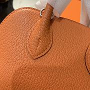Forubags Hermes Bolide Mini Chevre Goat Skin Gold And Silver Buckle Orange – 18.5x14.5x7.3 cm - 2