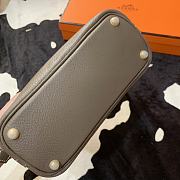 Hermes Bolide Mini Chevre Goat Skin Gold And Silver Buckle Grey – 18.5x14.5x7.3 cm - 3