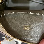 Hermes Bolide Mini Chevre Goat Skin Gold And Silver Buckle Grey – 18.5x14.5x7.3 cm - 5