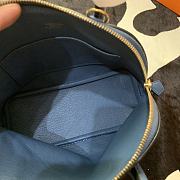 Forubags Hermes Bolide Mini Chevre Goat Skin Gold And Silver Buckle Navy Blue – 18.5x14.5x7.3 cm - 6