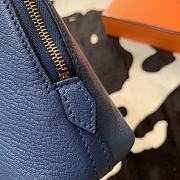 Forubags Hermes Bolide Mini Chevre Goat Skin Gold And Silver Buckle Navy Blue – 18.5x14.5x7.3 cm - 5