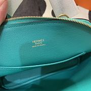 Forubags Hermes Bolide Mini Chevre Goat Skin Gold And Silver Buckle Light Blue – 18.5x14.5x7.3 cm - 5