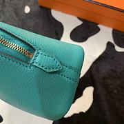 Forubags Hermes Bolide Mini Chevre Goat Skin Gold And Silver Buckle Light Blue – 18.5x14.5x7.3 cm - 4