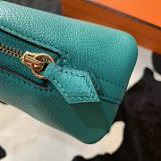 Forubags Hermes Bolide Mini Chevre Goat Skin Gold And Silver Buckle Light Blue – 18.5x14.5x7.3 cm - 3