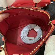 Forubags Hermes Bolide Mini Chevre Goat Skin Gold And Silver Buckle Red – 18.5x14.5x7.3 cm - 4