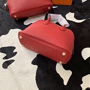 Forubags Hermes Bolide Mini Chevre Goat Skin Gold And Silver Buckle Red – 18.5x14.5x7.3 cm - 6